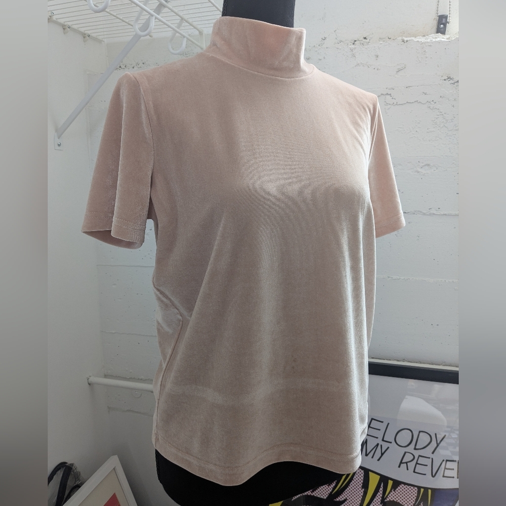 Madewell Velvet Mock Tee - Picture 2 of 7